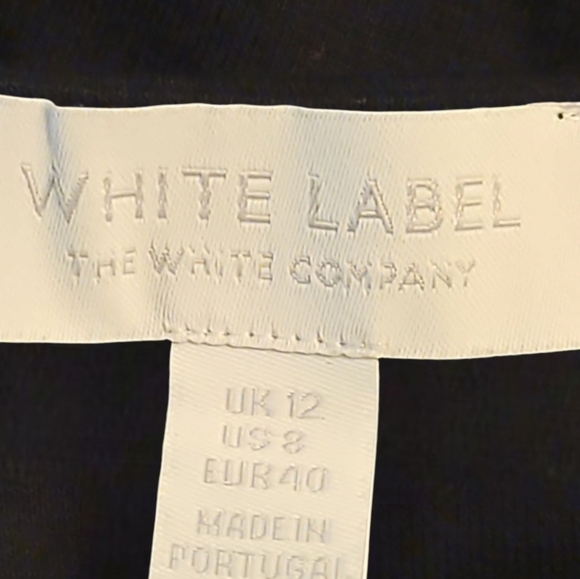 The White Company Black & White V-Neck Flutter Sleeve Jersey Dress Size 8 - Picture 8 of 8